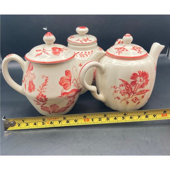 Williamsburg Tea Time Collection 3 Different One Cup Tea Pots NIP Andrea Sadek - Picture 12 of 14